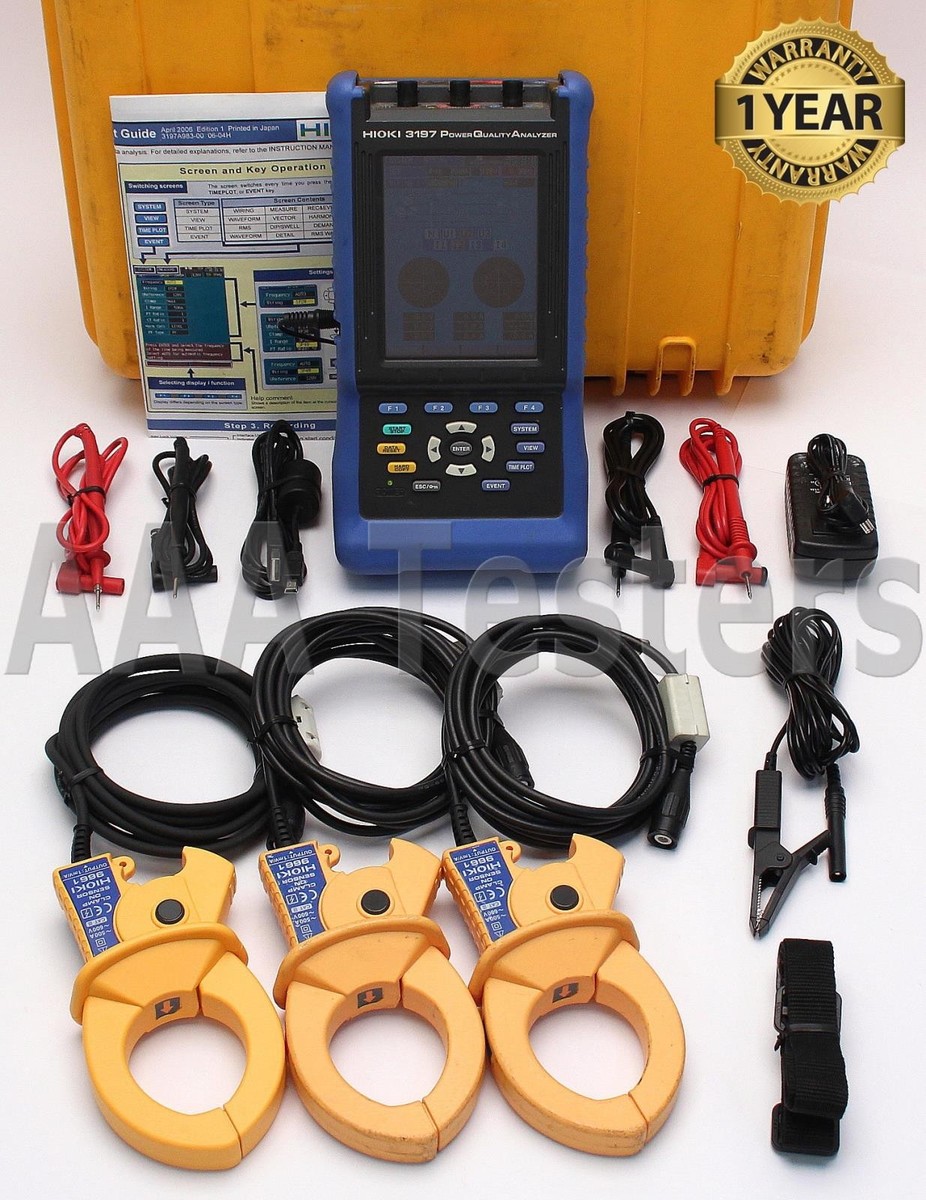 Hioki 3197 Three Phase HandHeld Power Quality Analyzer Meter | eBay