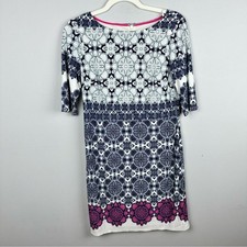 Eliza J Geometric Medallion Shift Dress sz 4