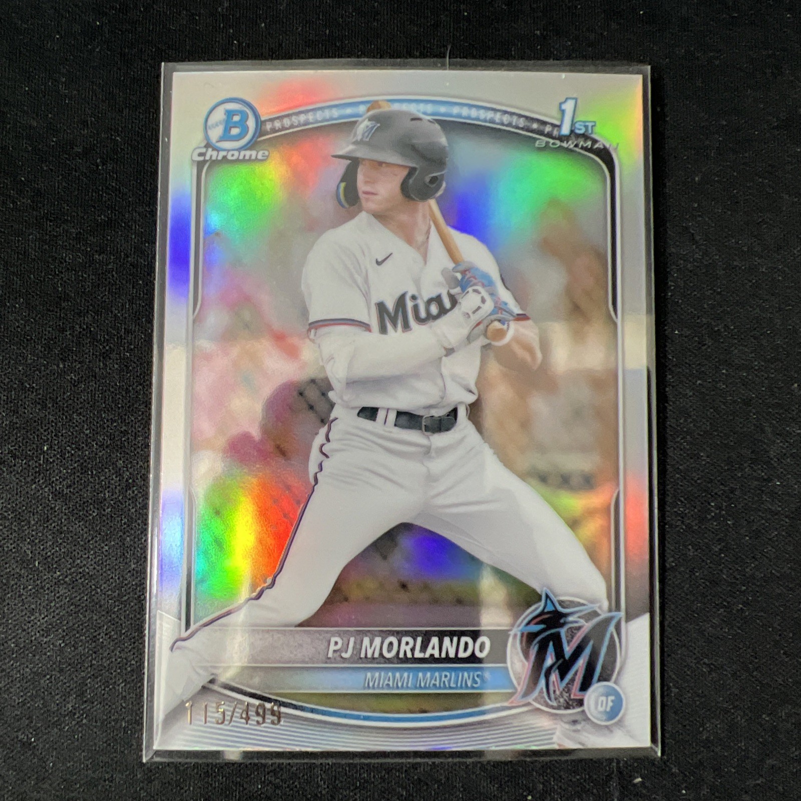 2025 Bowman Chrome Refractor 21/499 PJ MORLANDO #BCP-91 Marlins 1st Bowman -B112