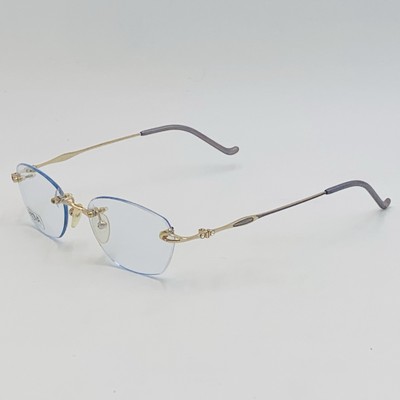 Prova Eyewear Optical Frame 0117-2 Silver / Blue Size  52[]19-135 Rimless