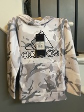 Adidas Little Boys Long Sleeve Heathered Core Camo Hooded Pullover 4 NWT MSRP 40