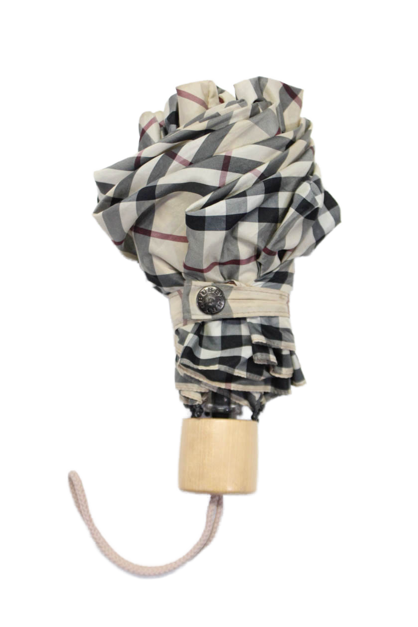 Burberry Womens Plaid Umbrella Multicolor