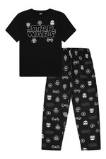 Mens Star Wars Long Black And White Pyjama Set