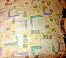 CREST SCRUBS TOP SHIRT ORIG MEDICAL DENTAL 2 POCKET FRONT 3XL ORIG FLORAL