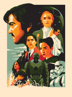 Star Wars Andor Poster Danny Haas COA Ltd Edition x/250 Mondo MINT