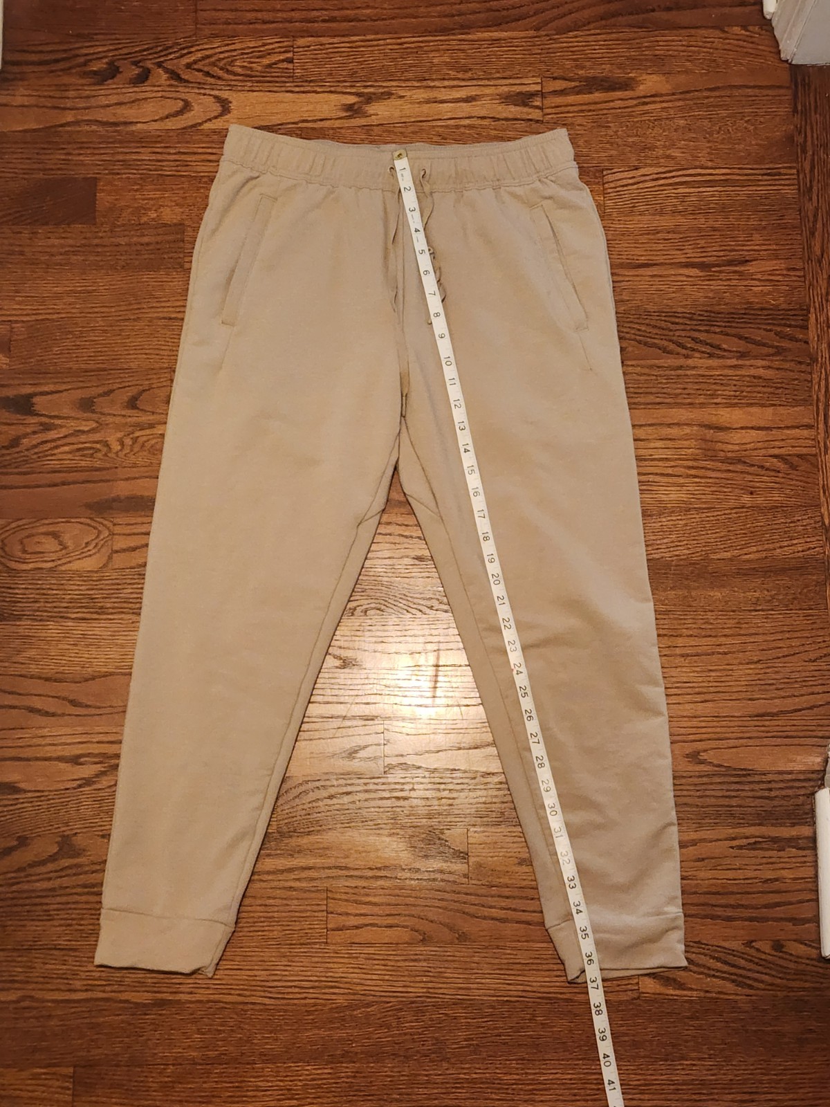 All in Motion Pants Mens Medium Beige Ripstop Woven Athletic Track Lightweight