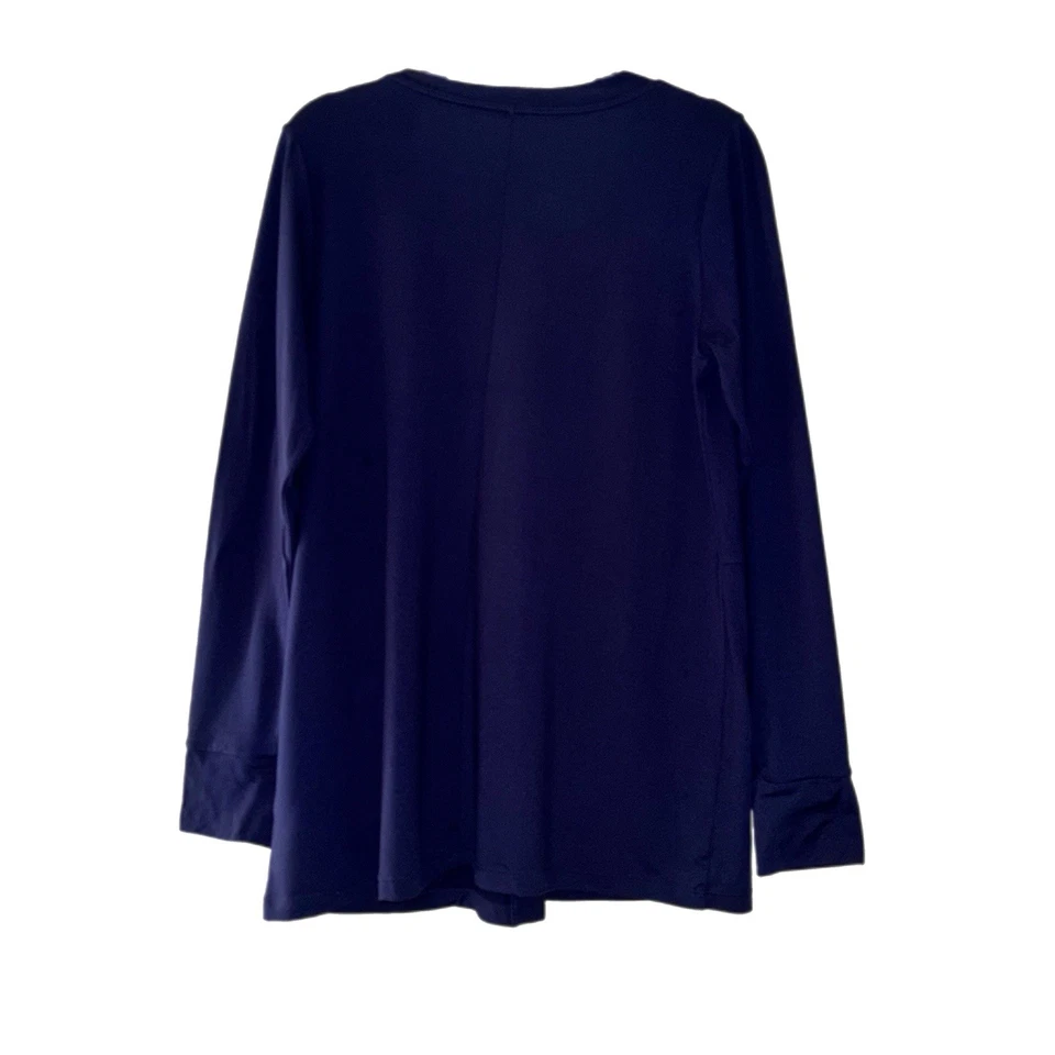 Cárdigan Cuddl Duds Flexwear Botón Delantero-Azul Marino Nuevo Sin Etiquetas Foto 3 de 4