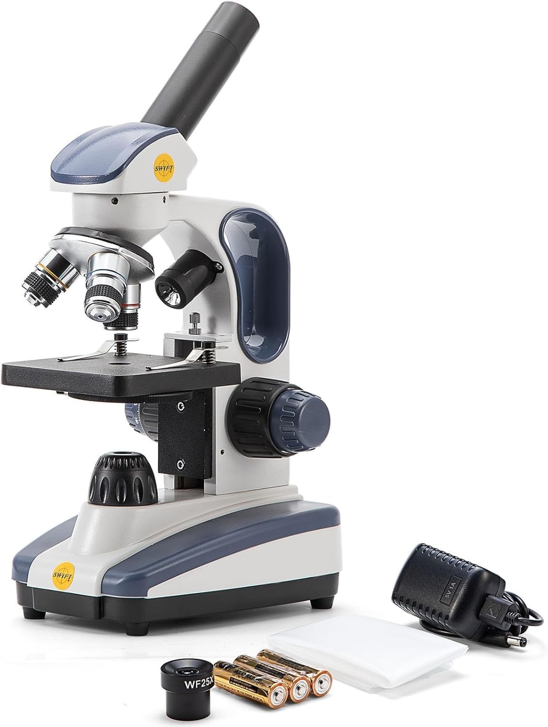 Compound Monocular Microscope SW200DL with 40X-1000X Magnification ...