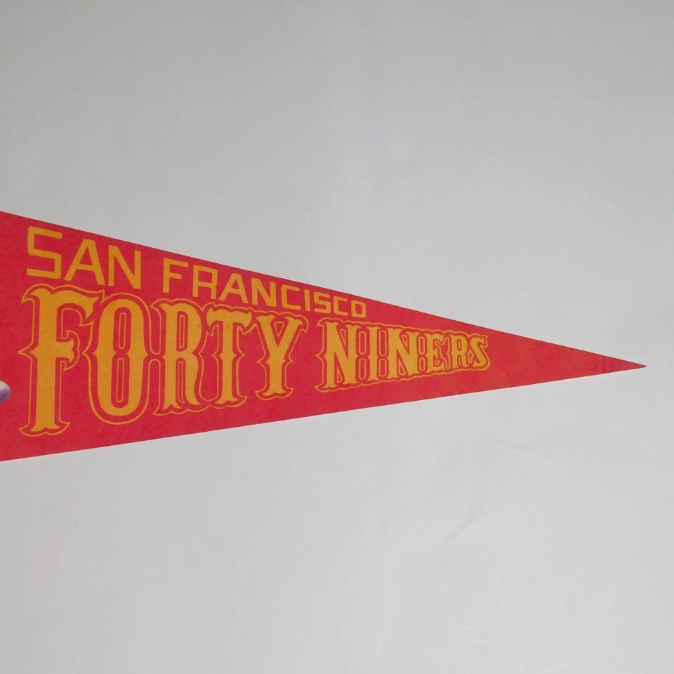 Vintage Original 1970s SAN FRANCISCO 49ers NFL Helmet Logo Full Size Pennant - Image 3 of 4