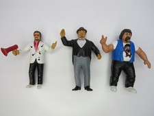 3 LJN WWF Jimmy Hart Mr Fuji Captain Lou Albano Managers Wrestling Figures 1986
