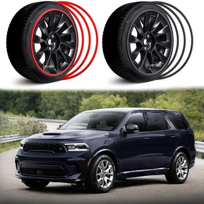 4pcs Wheel Hub Rim Protector Trim Tire Ring Guard Strip For Dodge Durango SRT RT