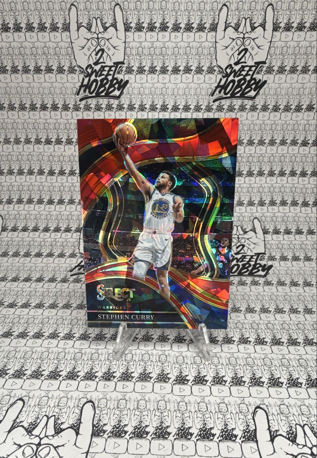 2023-24 Panini Select - Courtside Stephen Curry #256 Red Cracked Ice Prizm