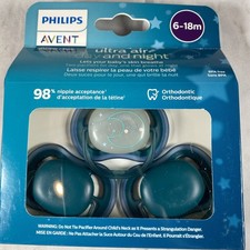 Philips Avent Ultra Air Day Time Pacifier 6-18m - Deep Opal/Moon - 3pk