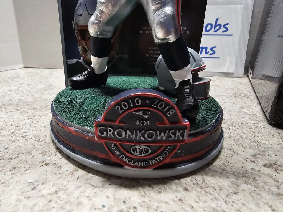 Bobblehead Rob Gronkowski New England Patriots NFL FOCO Nuevo en Caja Grandes del Fútbol Foto 3 de 4
