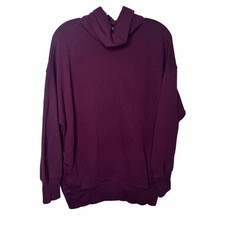 Aerie Womens Oversized Fleece Pullover Hoodie Burgundy Medium Long Sleeve Pocket
