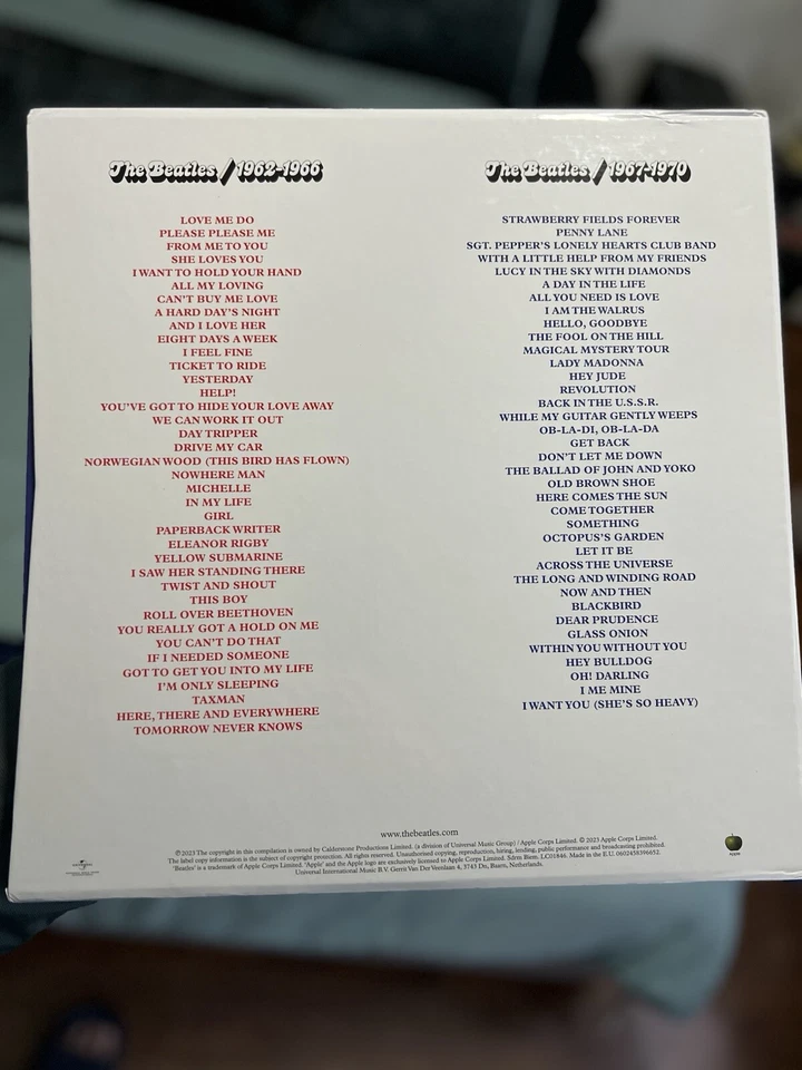 The Beatles 1962-1966 & 1967-1970 Black Vinyl 6x LP NM+ (never played) - Image 2 of 4