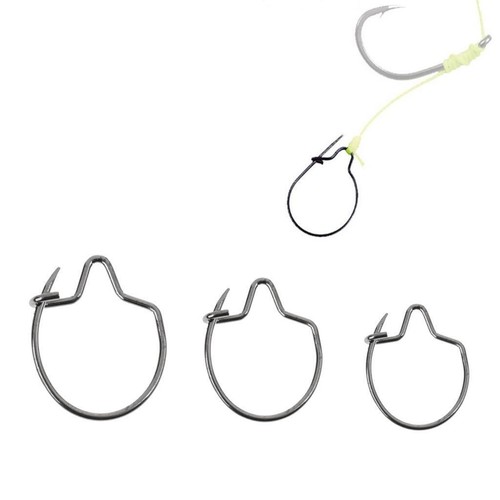 4 Hameçons Ronnie Rigs Pour Pêche à La Carpe - Plateforme Cheveu Avec Gaine Téflon