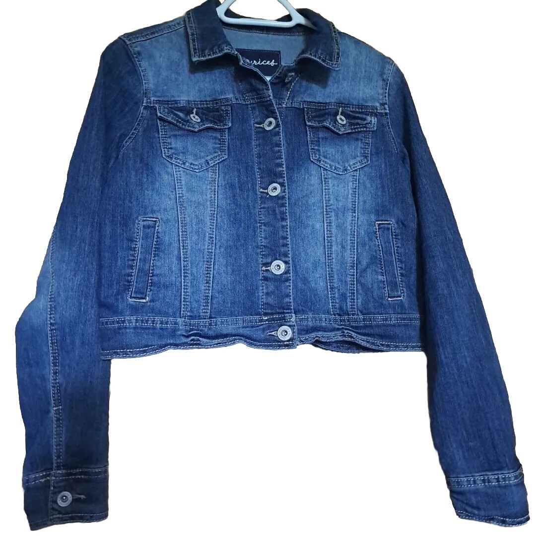 Maurices Womens Jean Jacket Size Medium Cotton Stretch Denim