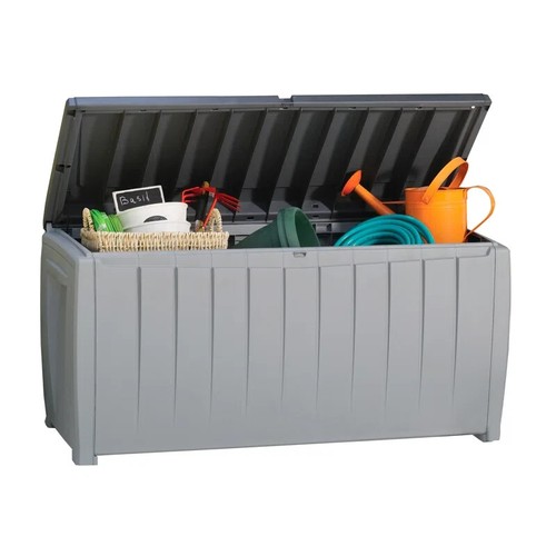 Ketεr Novel 90 Gallon Durable Resin Outdoor Storage &Organization Deck Box Ideal - Picture 3 of 7