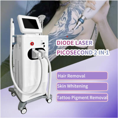 2in1 Pico Laser 808 1064 755 1320nm diode laser hair removal machine lazer pico