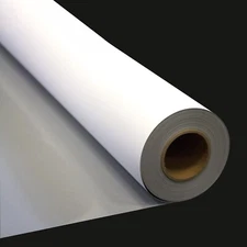 38"x150ft. Eco-Solvent Silver Back Polypropylene (PP) Roll Up Matte Film 9.8mil