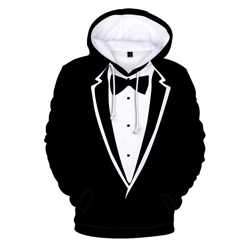Fashion 3d suit pattern print long store sleeve hoodie
