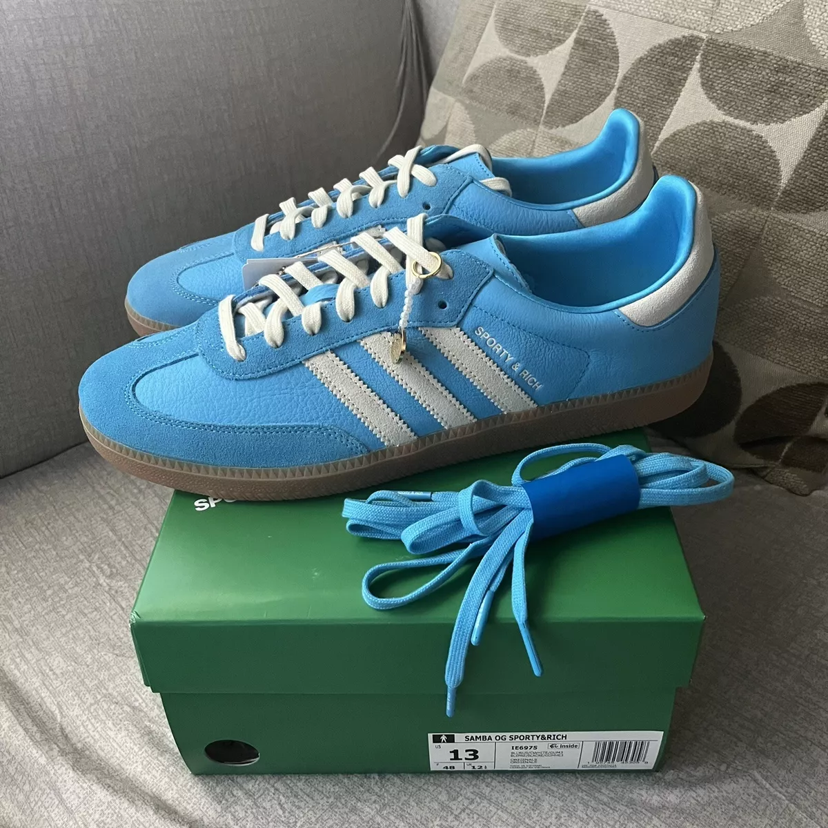 Sporty&Rich × adidas Samba OG Blue Rush-