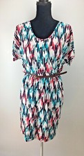 Tart Collections Women's Dress M Medium Elastic Waist Short Sleeve w/ Belt NWT