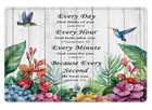 Vintage Floral Hummingbird Bible Verse Bath Mat Kitchen Floor Rugs 24x16 Inch