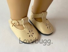 Ivory Cream T-Strap Mary Janes for 18" American Girl Doll Shoes FREESHIP ADDS 