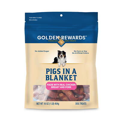 Golden Rewards  Air- Dried Jerky Treats  Pigs in a Blanket for Dogs, 16 oz