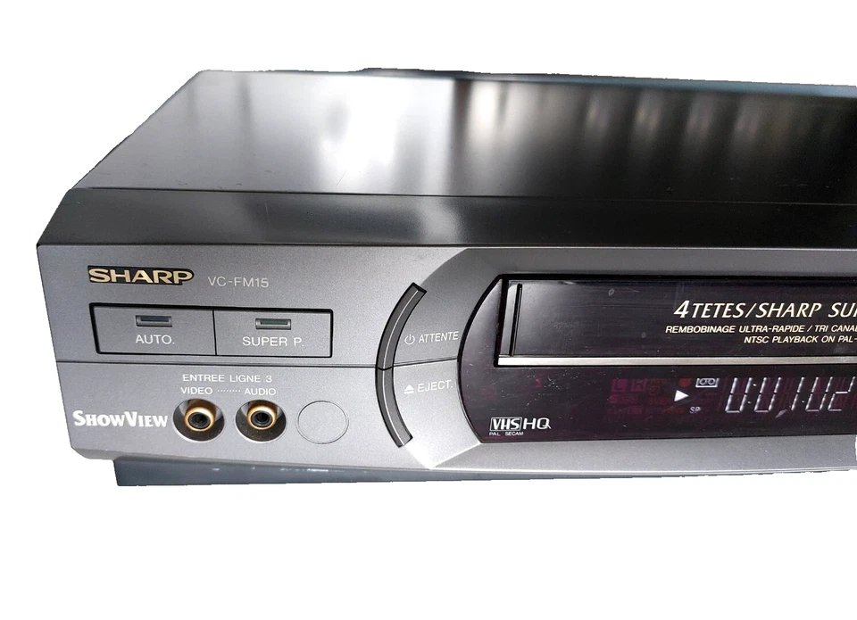 Sharp VC-FM15FPM – Magnétoscope VHS avec télécommande – Bon état – Fonctionnel - Photo 3/4