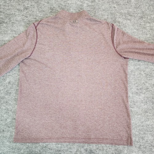 Under Armour Heatgear Pullover Mens 2XL Maroon Threadbourne Long Sleeve 1/4 Zip - Picture 5 of 11