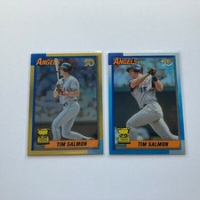 Tim Salmon 2021 Topps All-Star Rookie Cup Baseball Gold Card 26/50 & Bonus Base