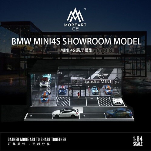 Diorama 1:64 Car Garage Model LED City Car Showroom Scene Display Building Model - Picture 56 of 102