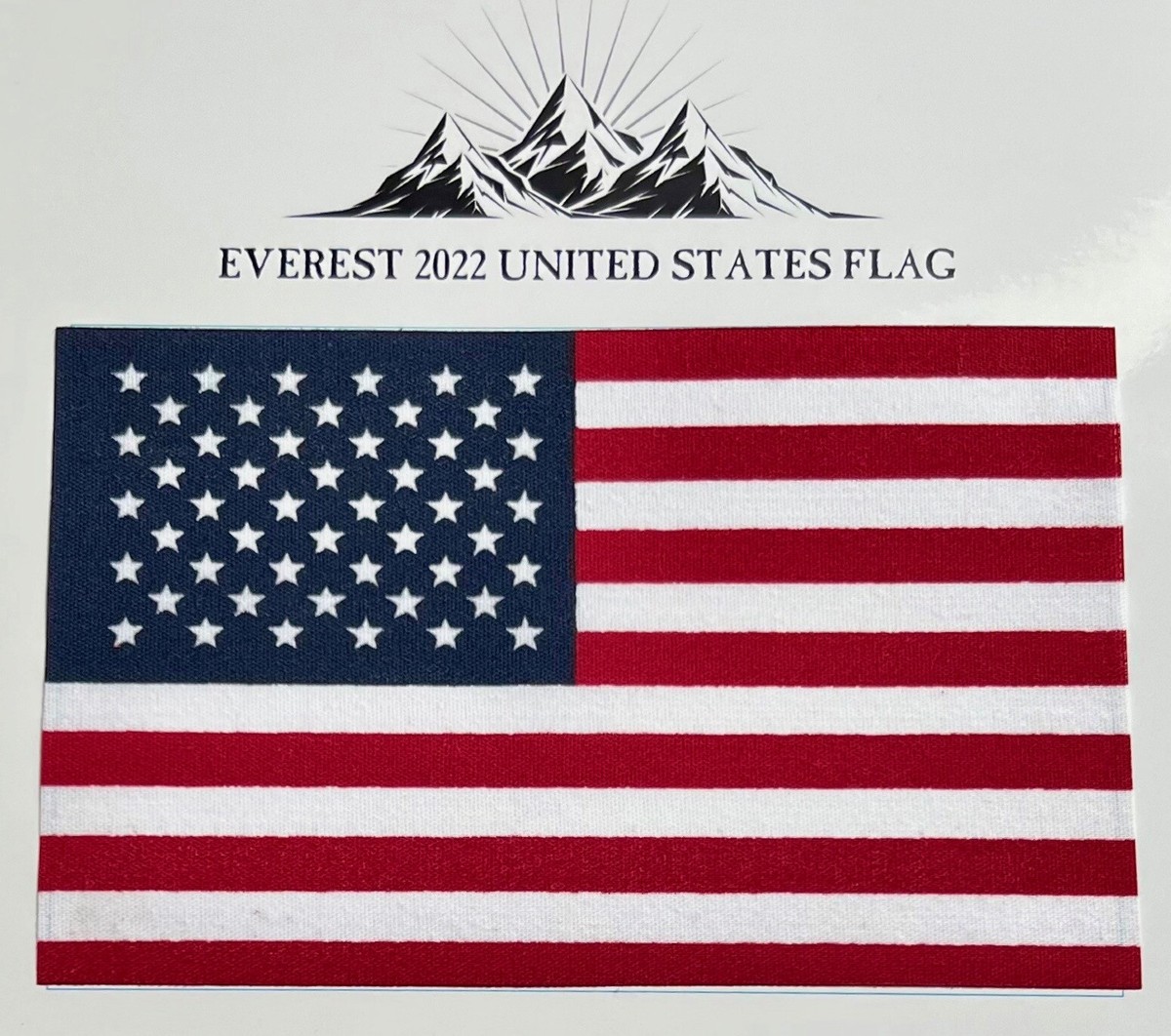 MOUNT EVEREST Genuine US Mini Flag ARTIFACT Carried to the