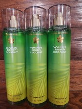 NEW 3 BATH BODY WORKS WAIKIKI BEACH COCONUT FINE FRAGRANCE MIST 8 FL OZ EACH