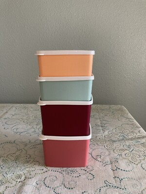 Tupperware Square Round Containers Set Of 4