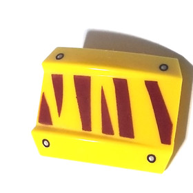 LEGO 30602 Yellow 2x2 Slope Curve with Side Ridges Zebra Jungle Print 