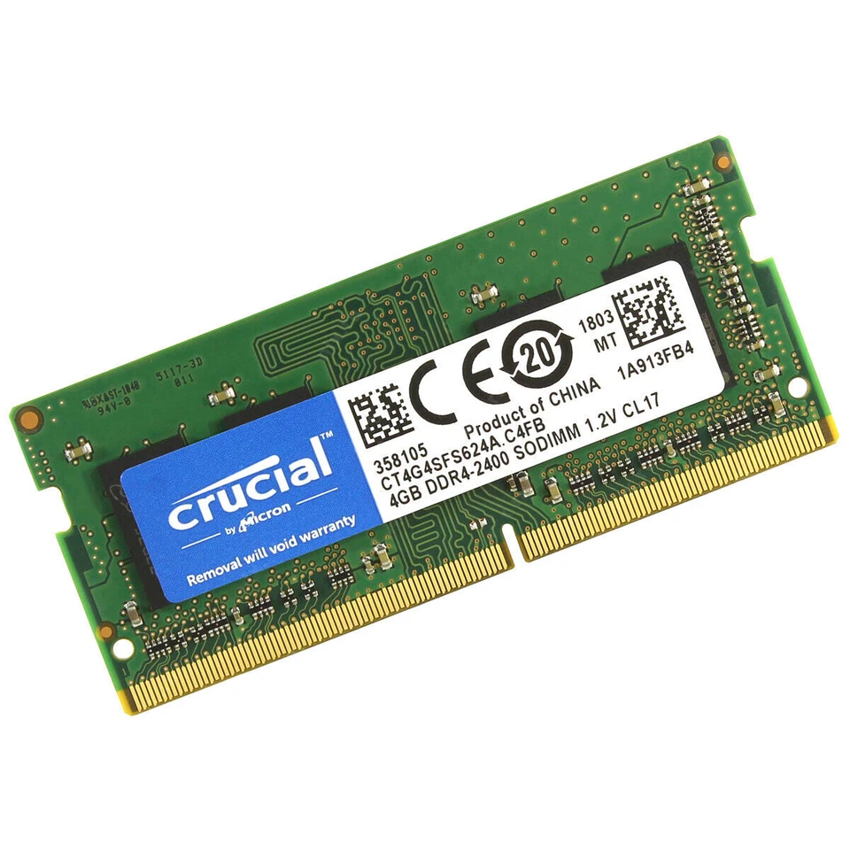 CRUCIAL DDR4 4GB 2400 MHz PC4-19200 Memory RAM 260-Pin SODIMM Laptop Notebook 1p - Image 4 of 4
