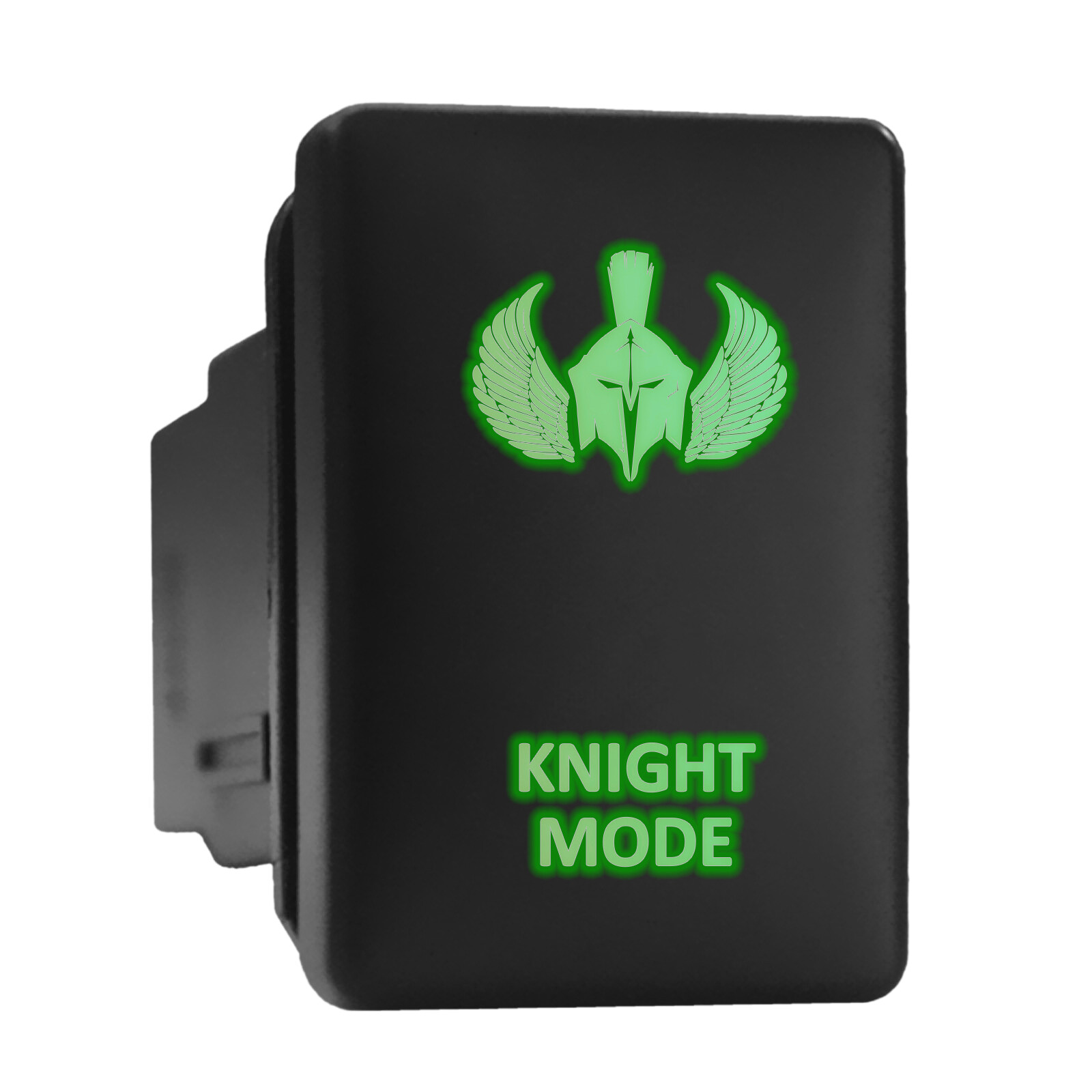 Green Backlit Short Push Switch for Toyota - Knight Mode 1.28x0.87 Inch  