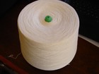 Optic Bleached 100% Cotton Yarn. 1/6cc.. Open End Spun yarn.