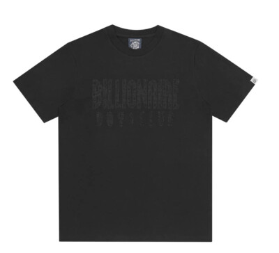 Billionaire Boys Club Herren T-Shirt Club Strass Straight Logo Tee in Schwarz
