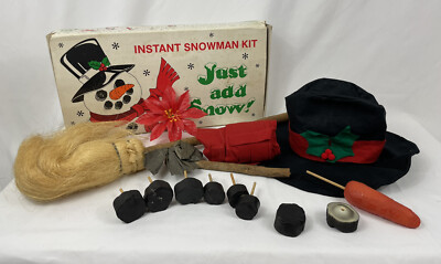Dept 56 Instant Snowman Kit Just Add Snow! All You Need To Make A Snowman! Vtg