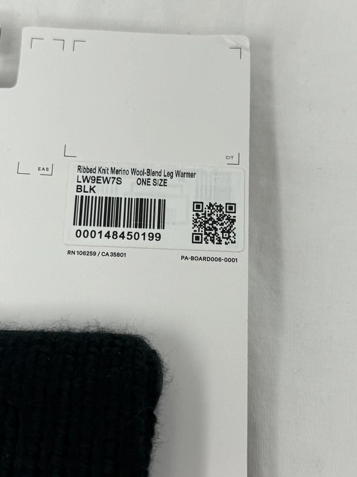 Nuevo con etiquetas Calentador de piernas Lululemon tejido acanalado mezcla lana merino - O/S negro Foto 3 de 3