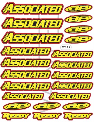 Team Associated RC Sticker Decal electric buggy cars truck rc10 pro4 rc8t Reedy