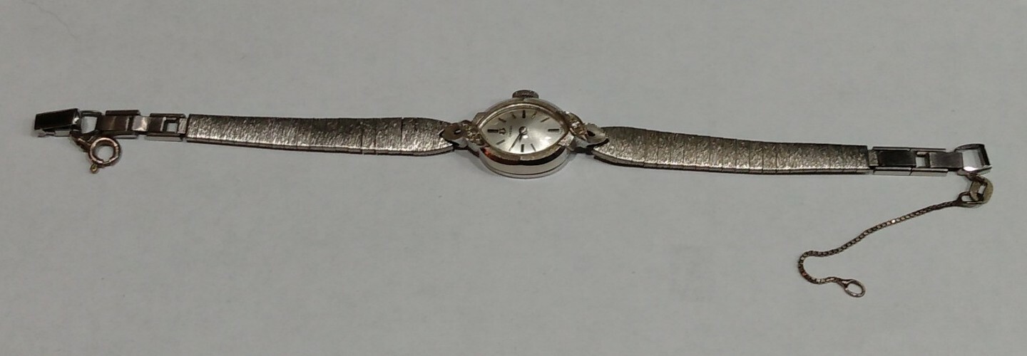 Vintage Ladies Diamond 14k White Gold  OMEGA Watch Personalized image 3