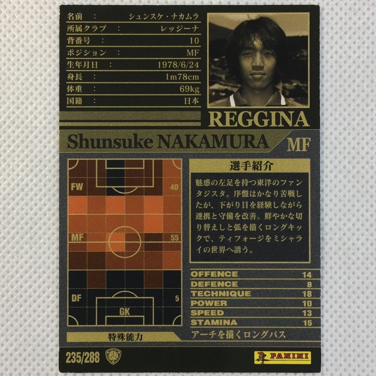 Shunsuke Nakamura, Japan (Yokohama Marinos, Reggina, Celtic