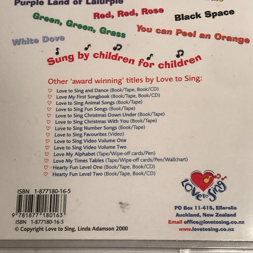 Love To Sing Colour Songs Book & Cassette Tape 2000 ( RARE ) - Picture 4 of 6
