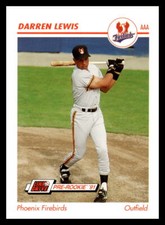 1991 Line Drive AAA #384 Darren Lewis Phoenix Firebirds Baseball Card